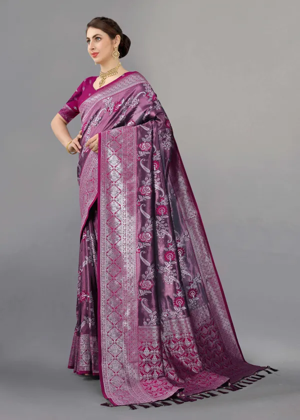 Rani_Weaving_Beautiful_Kanjivaram_Saree_Unstiched_Blouse