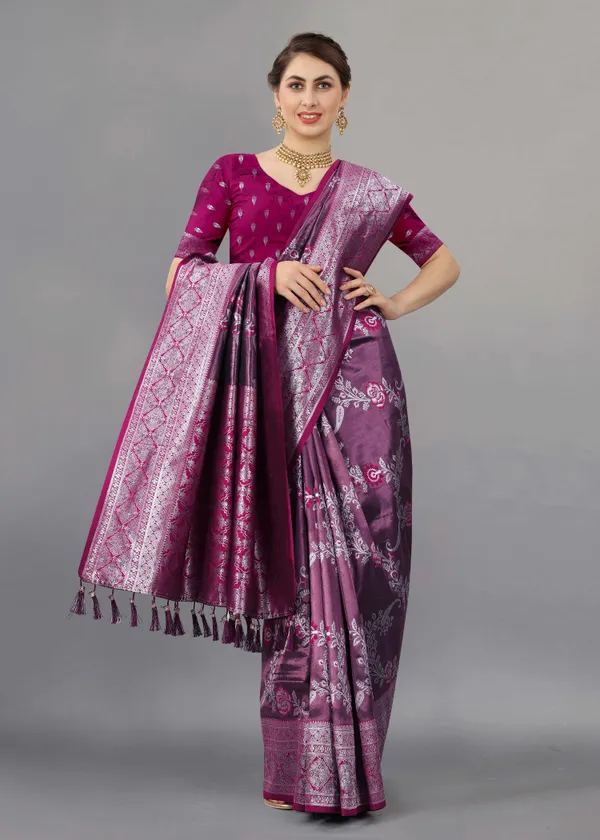 Rani_Weaving_Beautiful_Kanjivaram_Saree_Unstiched_Blouse