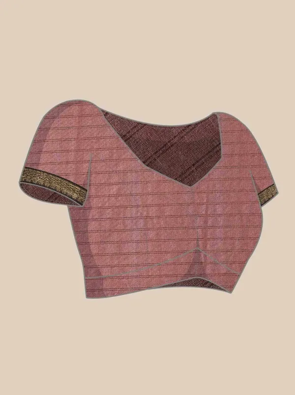 Black_Border_Weaving_And_Checks_Printed_Saree_Beautiful_Unstiched_Blouse