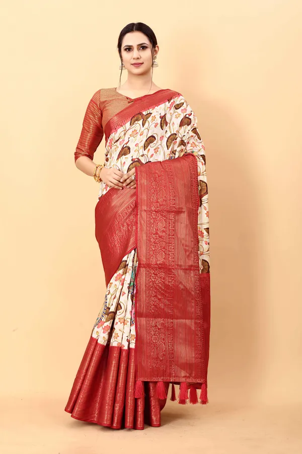 Brown_Printed_Saree_Woven_Bollywood_Silk_Blend_Pure_Silk_Saree_Unstiched_Blouse