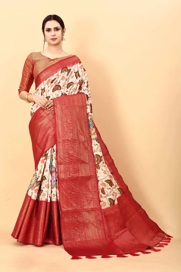 Brown_Printed_Saree_Woven_Bollywood_Silk_Blend_Pure_Silk_Saree_Unstiched_Blouse