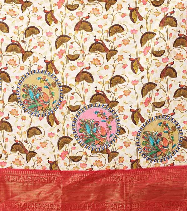 Brown_Printed_Saree_Woven_Bollywood_Silk_Blend_Pure_Silk_Saree_Unstiched_Blouse