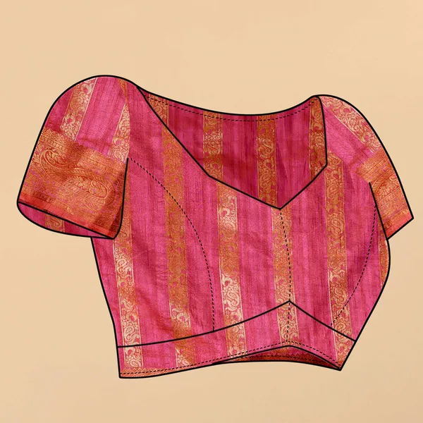 Rani_Pink_Katan_Silk_With_Beautiful_Copper_Zari_Weaving_Pallu_With_Zari_Weaving_Border_Saree