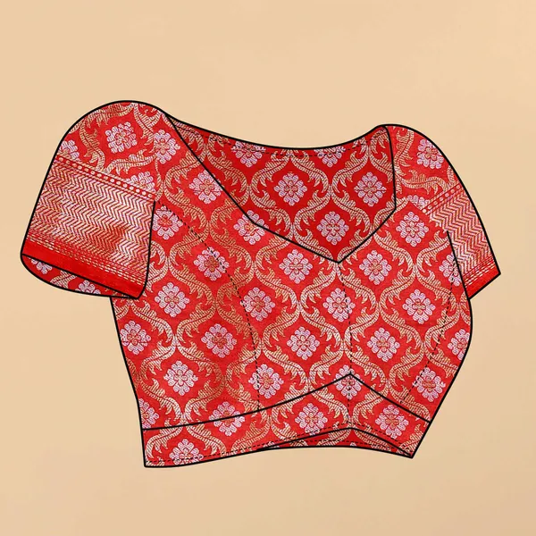 Orange_Cotton_Silk_With_Beautiful_Zari_&_Meenakari_Weaving_Pallu_With_Zari_Weaving_Border_Saree