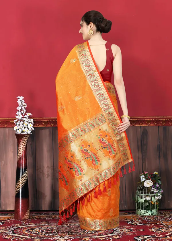 Yellow_Art_Silk_With_Beautiful_Zari_&_Meenakari_Weaving_Pallu_With_Zari_Weaving_Border_Saree