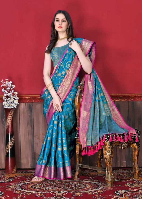 Blue_Soft_Silk_Fully_Weaving_Saree_Unstiched_Blouse