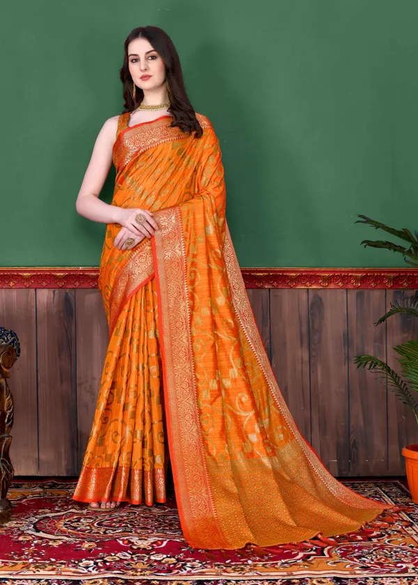 Mustard_Soft_Silk_Beautiful_Fully_Weaving_Saree_Unstiched_Blouse