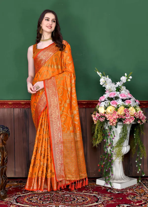 Mustard_Soft_Silk_Beautiful_Fully_Weaving_Saree_Unstiched_Blouse