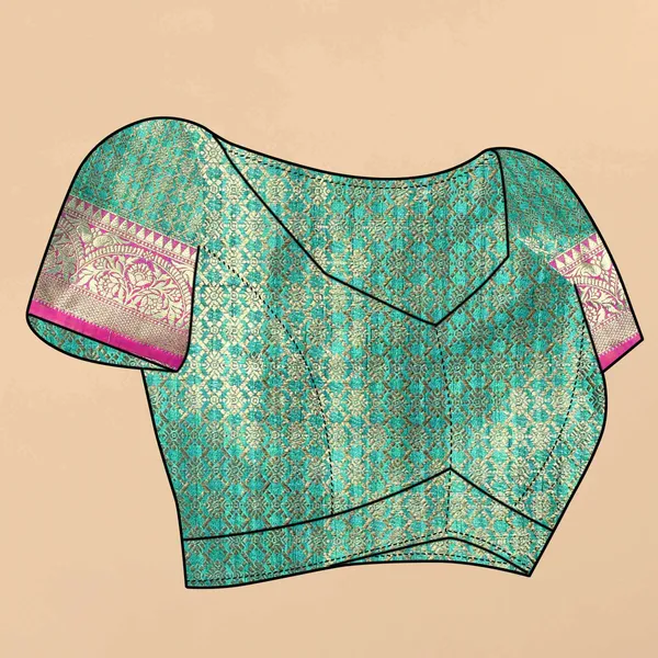 Green_Soft_Silk_Beautiful_Fully_Weaving_Saree_Unstiched_Blouse