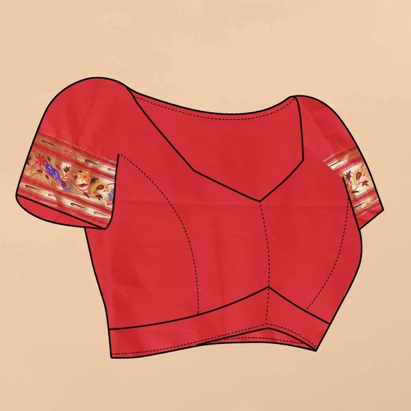 Red_Soft_Silk_Beautiful_Fully_Weaving_Saree_Unstiched_Blouse