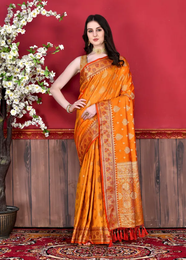 Mustard(Yellow)_Soft_Katan_Silk_With_Beautiful_Zari_Weaving_Pallu_With_Zari_Weaving_Border_Saree