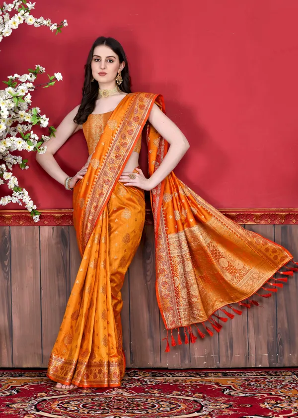 Mustard(Yellow)_Soft_Katan_Silk_With_Beautiful_Zari_Weaving_Pallu_With_Zari_Weaving_Border_Saree