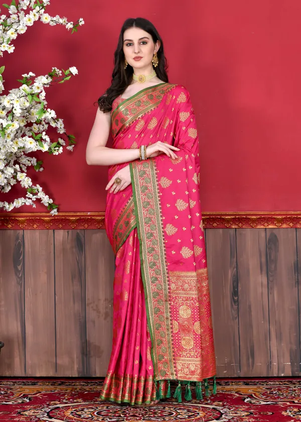 Pink_Soft_Katan_Silk_With_Beautiful_Zari_Weaving_Pallu_With_Zari_Weaving_Border_Saree