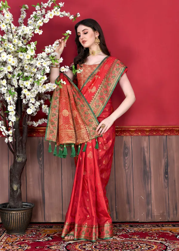 Red_Soft_Katan_Silk_With_Beautiful_Zari_Weaving_Pallu_With_Zari_Weaving_Border_Saree