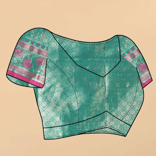 Rama_(Peacoke_Blue)_Soft_Katan_Silk_With_Beautiful_Zari_Weaving_Pallu_With_Zari_Weaving_Border_Saree