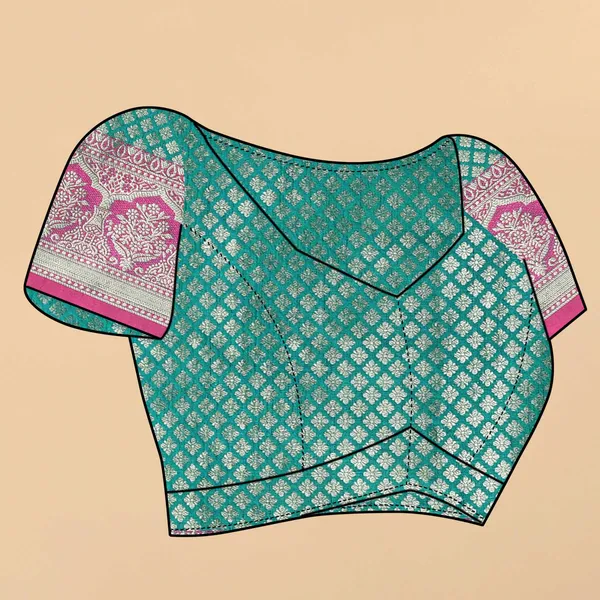 Rama_(Peacoke_Blue)_Soft_Katan_Silk_With_Beautiful_Zari_Weaving_Pallu_With_Zari_Weaving_Border_Saree