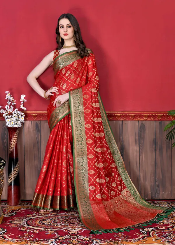 Red_Soft_Katan_Silk_With_Beautiful_Zari_Weaving_Pallu_With_Zari_Weaving_Border_Saree
