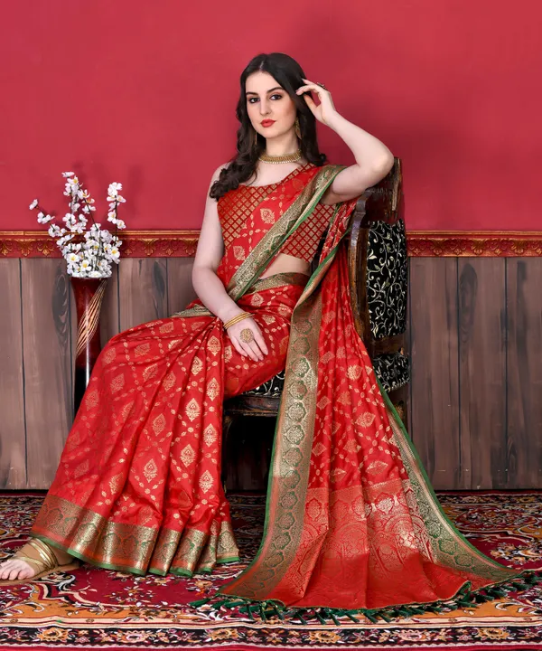 Red_Soft_Katan_Silk_With_Beautiful_Zari_Weaving_Pallu_With_Zari_Weaving_Border_Saree