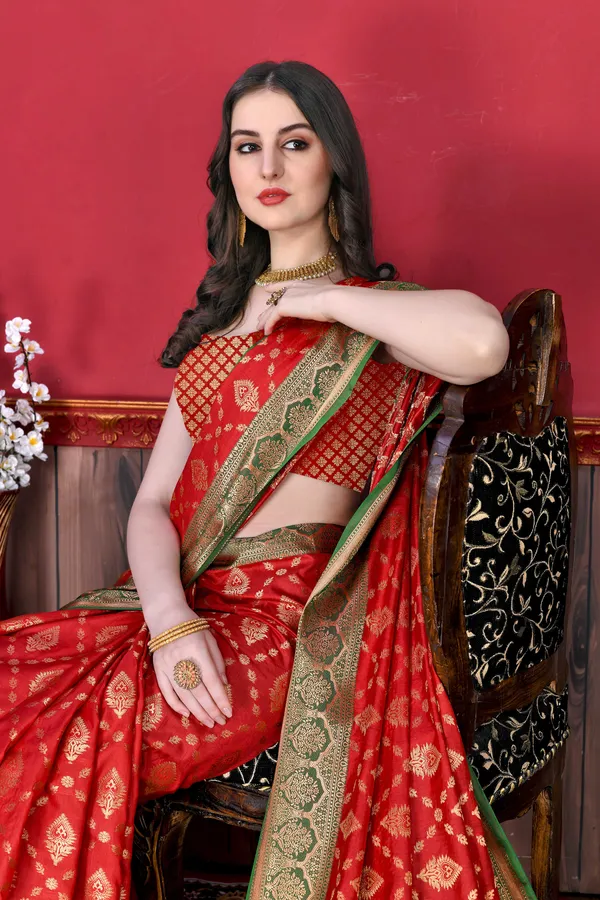 Red_Soft_Katan_Silk_With_Beautiful_Zari_Weaving_Pallu_With_Zari_Weaving_Border_Saree