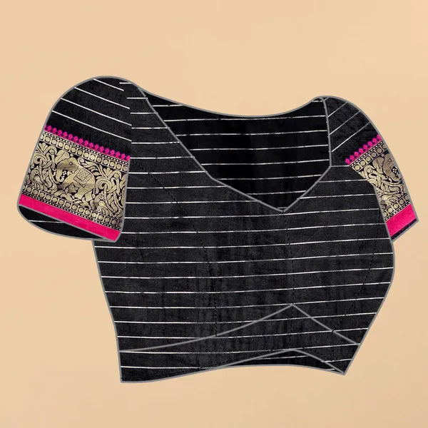 Black_Soft_Silk_Daman_Style_For_Beautiful_Women_With_Zari_Weaving_Pallu_Saree