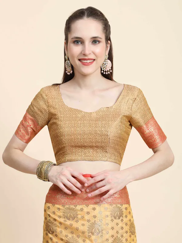 Yellow_Katan_Silk_With_Zari_Weaving_Rich_Pallu_And_Contrast_Weaving_Small_Border_Saree