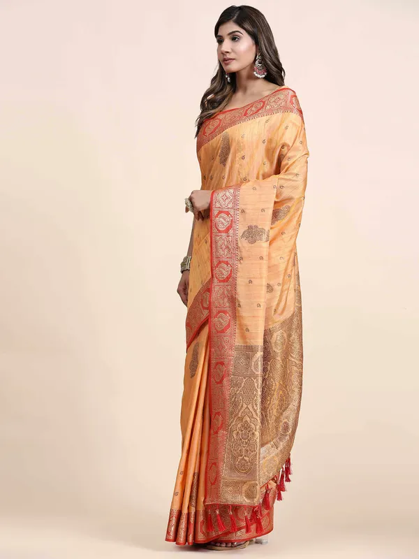 Yellow_Katan_Silk_With_Zari_Weaving_Rich_Pallu_And_Contrast_Weaving_Small_Border_Saree