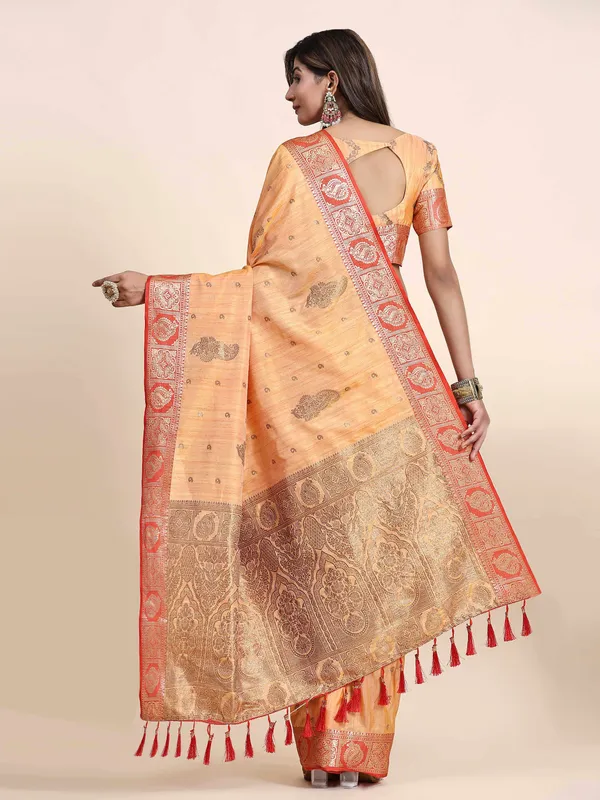 Yellow_Katan_Silk_With_Zari_Weaving_Rich_Pallu_And_Contrast_Weaving_Small_Border_Saree