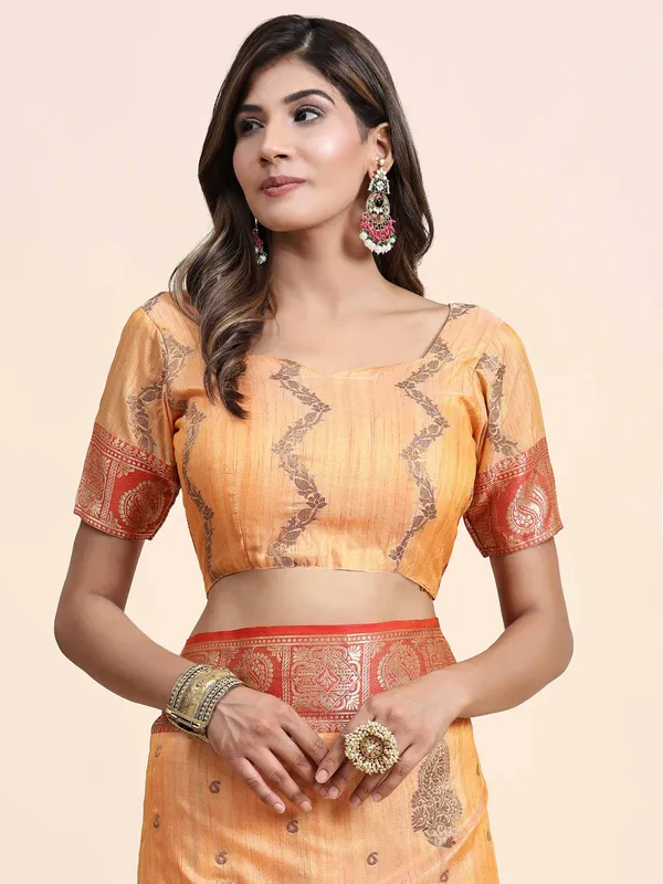 Yellow_Katan_Silk_With_Zari_Weaving_Rich_Pallu_And_Contrast_Weaving_Small_Border_Saree