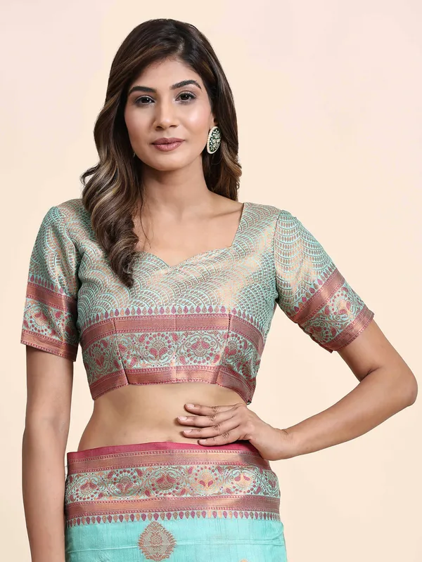 Sky_Blue_Katan_Silk_With_Zari_Weaving_Rich_Pallu_And_Contrast_Weaving_Small_Border_Saree