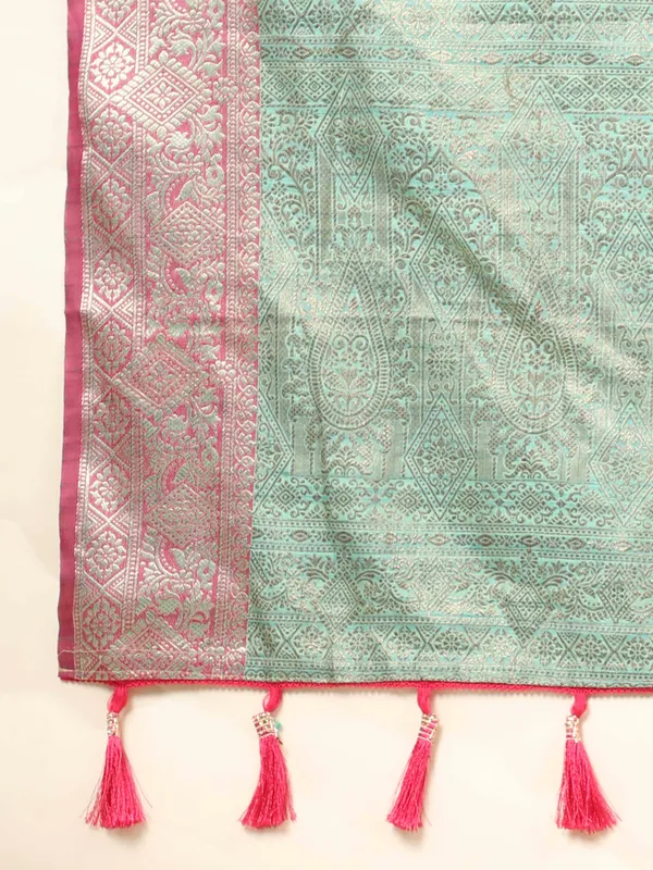Sky_Blue_Katan_Silk_With_Zari_Weaving_Rich_Pallu_And_Contrast_Weaving_Small_Border_Saree