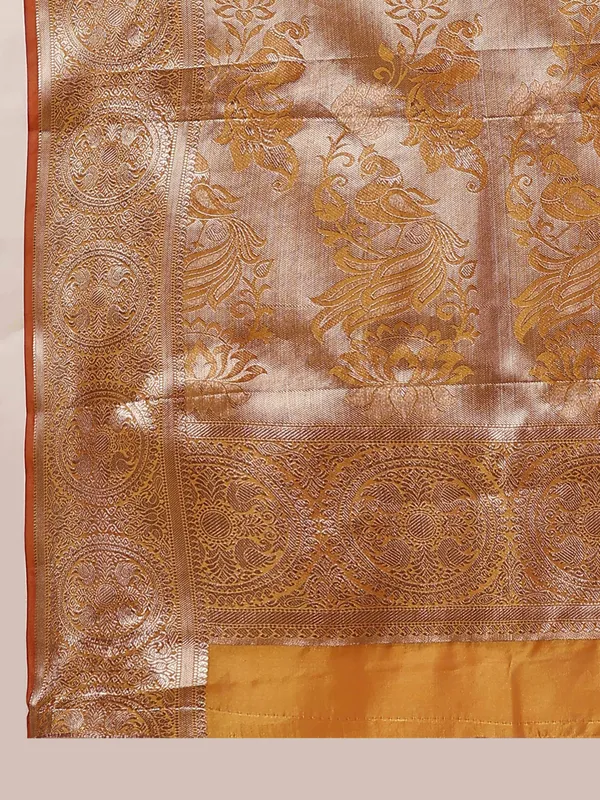 Yellow_Organza_Silk_Fabric_With_Zari_Weaving_Rich_Pallu_And_Contrast_Meenakri_Weaving_Border_Saree