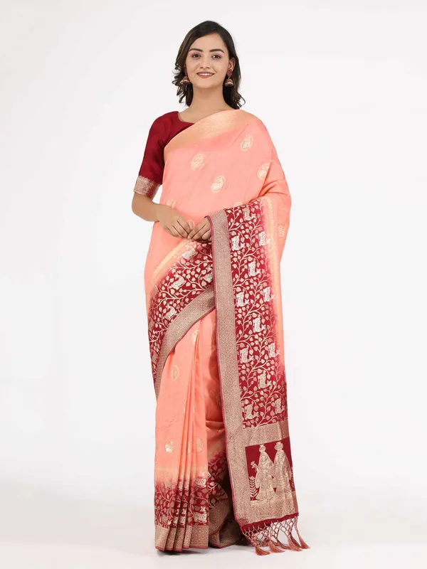 Multicolor_Viscose_Silk_Panihari_Pallu_&_Beautiful_Zari_Weaving_Border_Saree