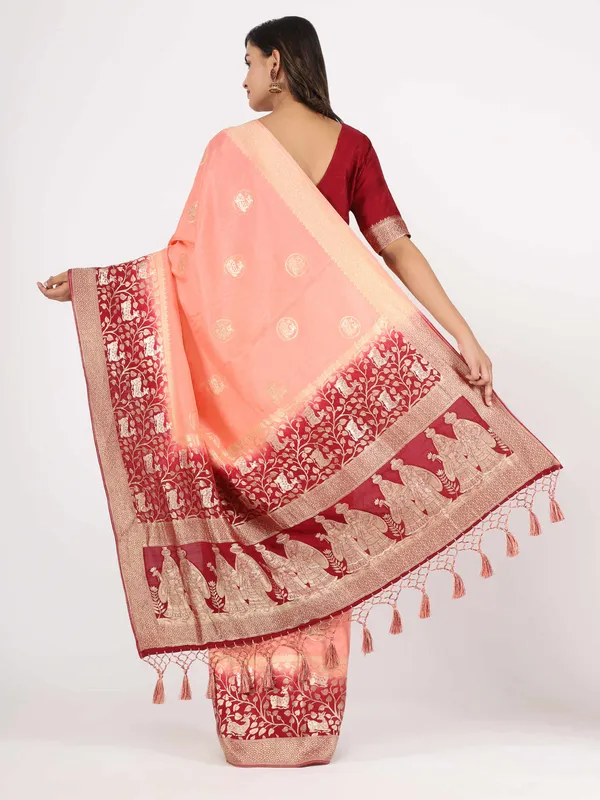 Multicolor_Viscose_Silk_Panihari_Pallu_&_Beautiful_Zari_Weaving_Border_Saree