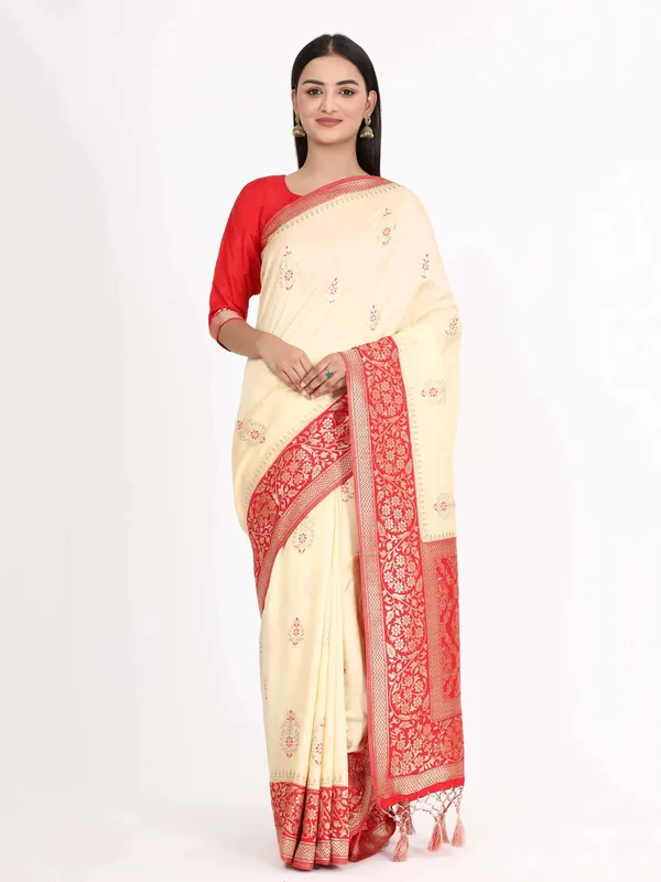 Multicolor_Beautiful_Geometric_Pallu_Gotta_Patti_Weaving_Border_Saree