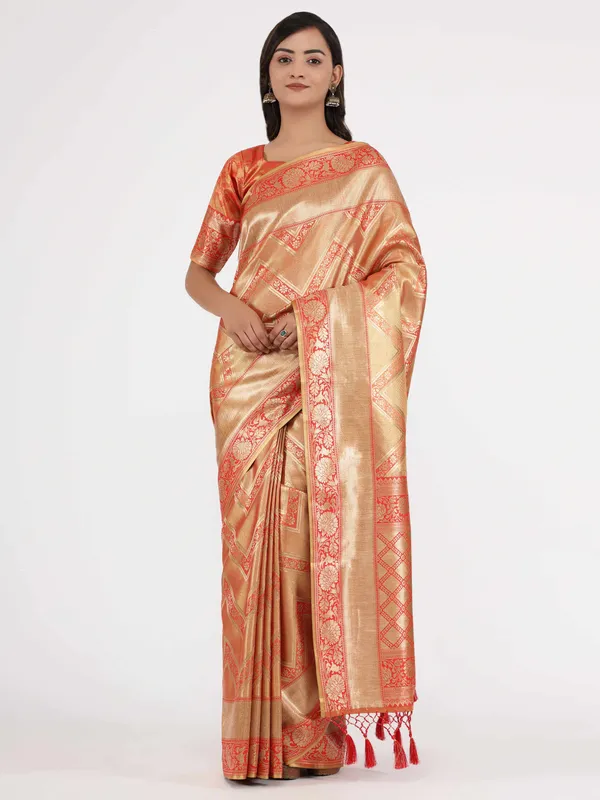 Red_Kanjeevarm_Silk_With_Geometric_Pallu_And_Lehriya_Weaving_Body_Saree
