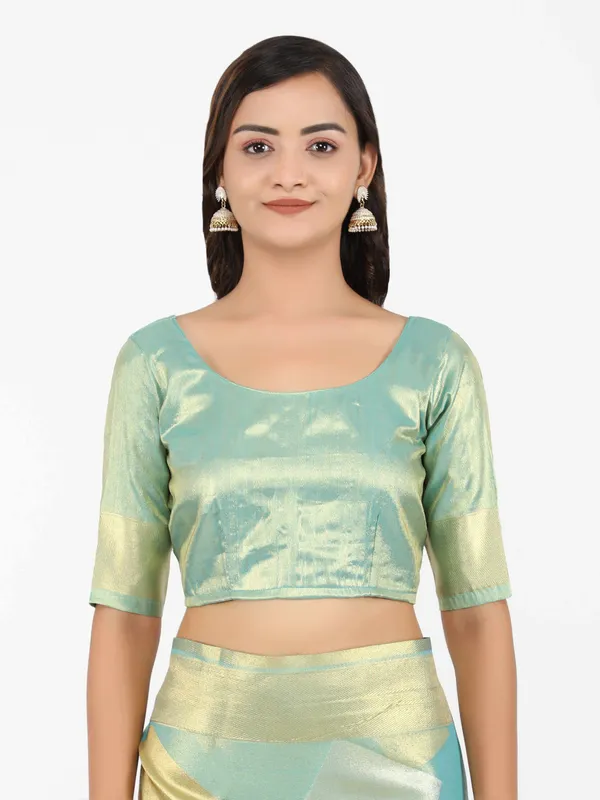 Sky_Blue_Kanjeevarm_Silk_With_Pure_Concept_Palu_And_Beautiful_Weaving_Checks_Body_Saree