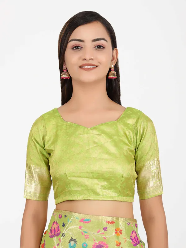 Parrot_Green_Paithani_Weaving_Designer_Pallu_Kanjeevarm_Silk_Saree