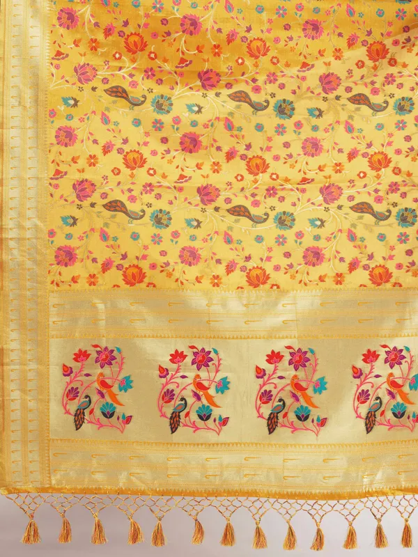 Yellow_Paithani_Weaving_Designer_Pallu_Kanjeevarm_Silk_Saree