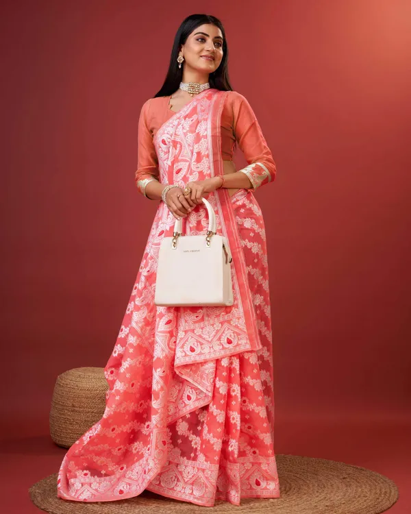 Peach_Beautiful_Heavy_Jacquard_Work_Rich_Pallu_Saree