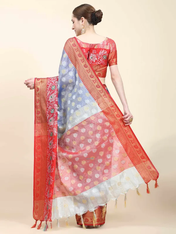 Blue_Red_Soft_Banarasi_Tussar_Silk_With_Beautiful_Gold_Zari_Weaving_With_Rich_Pallu_Saree
