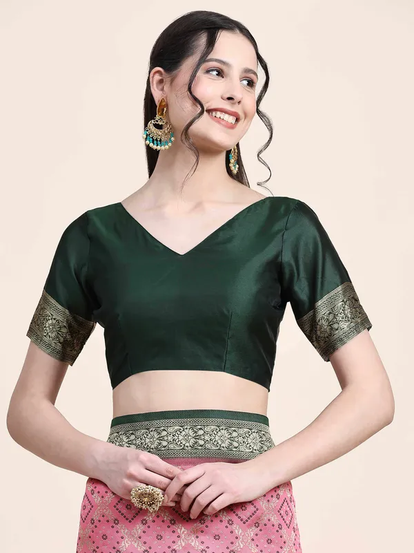 Pink_Dark_Green_Beautiful_Patola_Design_Jacquard_Work_Rich_Pallu_Saree
