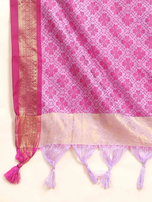 Lavender_Pink_Soft_Silk_With_Attractive_Contrast_Dual_Tone_Jari_Border_Saree