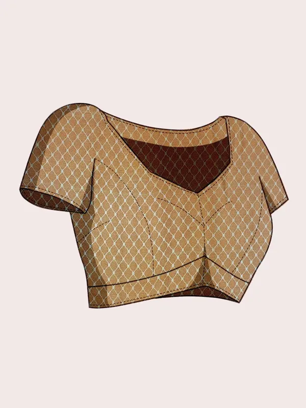 Cream_Beautiful_Gold_Zari_Weaving_Jacquard_Border_And_Mina_Butta_Tassle_Saree