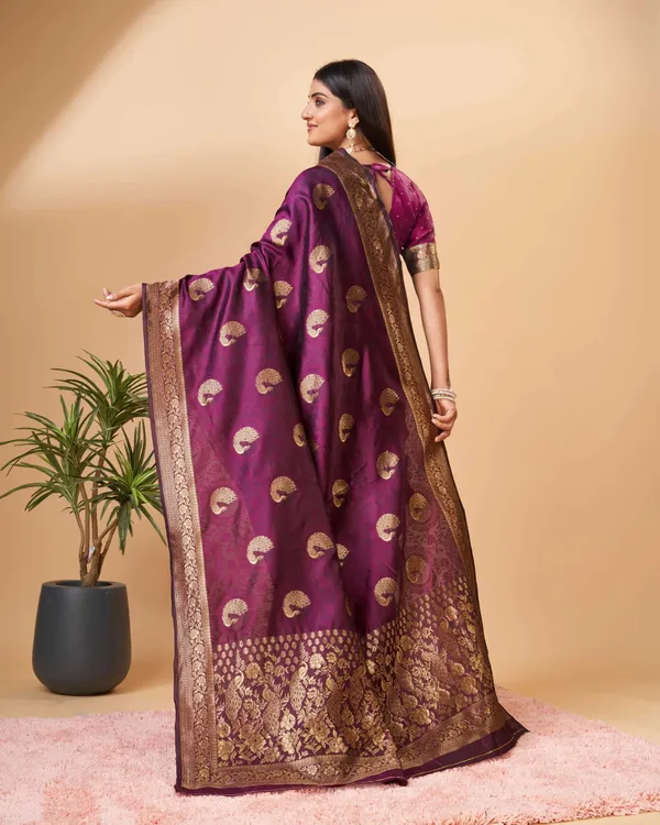 Wine_Beautiful_Rich_Pallu_&_Jacquard_Self_Weaving_Work_Saree