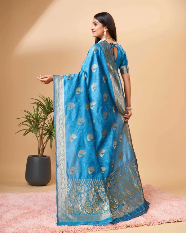 Sky_Blue_Jacquard_Self-Weaving_Saree_with_Rich_Pallu