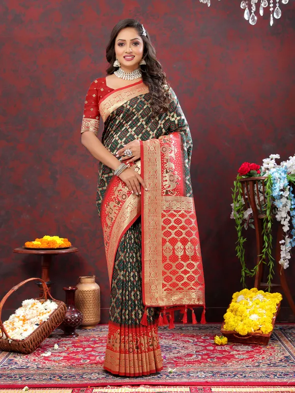 Black_Soft_Patola_Silk_With_Meenakari_Weaving_Motifs_And_Rich_Zari_Weaving_Pallu_Saree