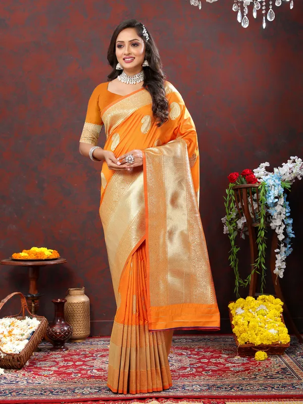 Mustard_Soft_Silk_With_Zari_Weaving_Design_And_Rich_Zari_Weaving_Pallu_Border_Saree