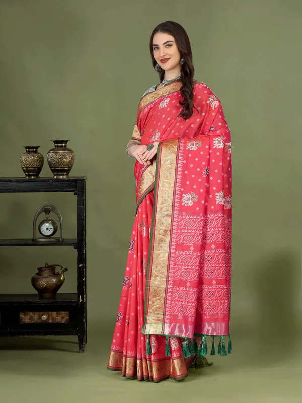 Red_Soft_Patola_Silk_With_Meenakari_Zari_Weaving_Motifs_And_Rich_Zari_Weaving_Pallu_Saree