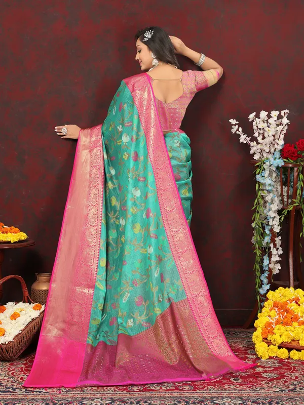 Sky_Blue_Soft_Cotton__Saree_With_Meenakari_Weaving_Design