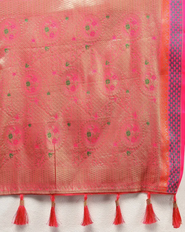 Blue_Soft_Kanjivaram_Silk_With_Zari_Weaving_Design_And_Rich_Zari_Weaving_Pallu_Border_Saree